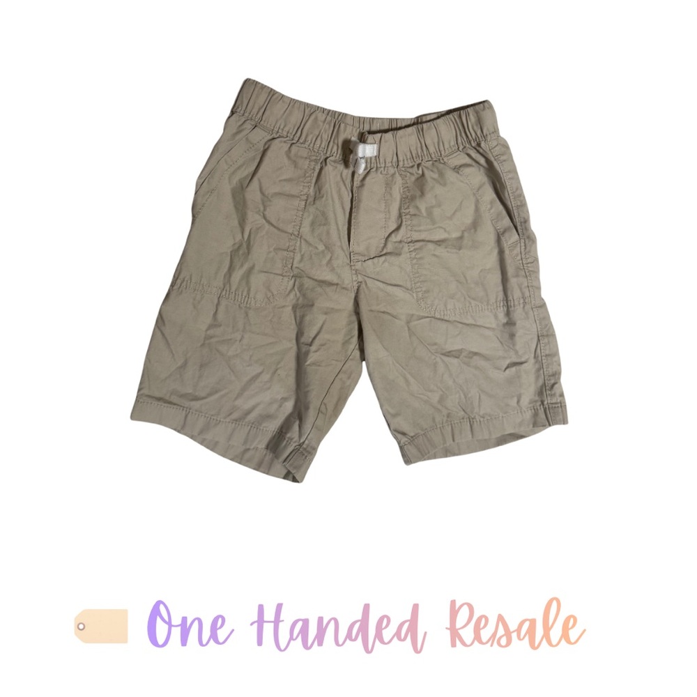 ⛳️ Carter’s Kids Boys Elastic Waist Light Tan Brown Khaki Shorts Casual Comfy 5T